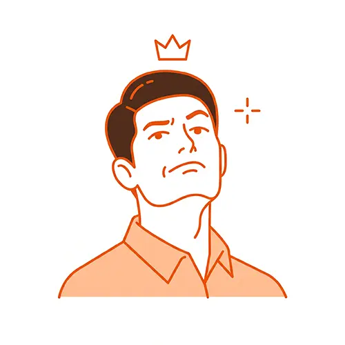 自己愛過剰タイプのイメージイラスト
