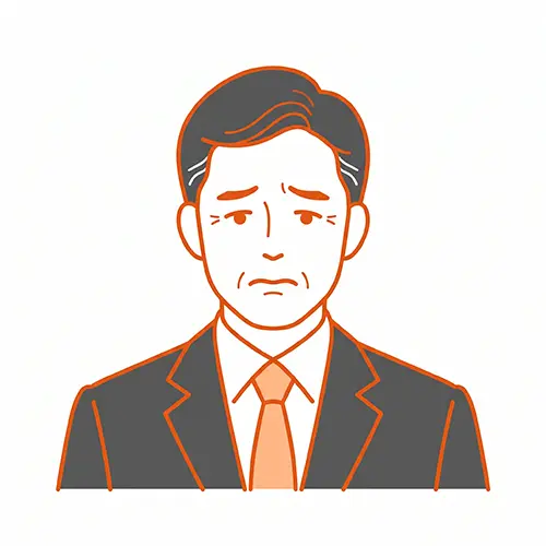 不安を抱える上司のアイコン